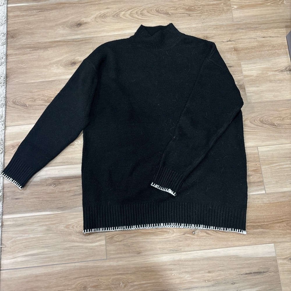 PrettyLittleThing Black Turtleneck Sweater Dress